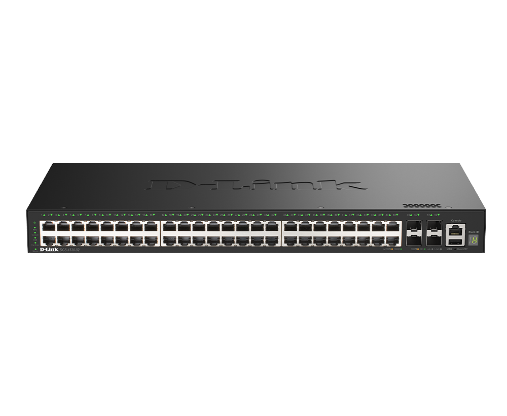 D-Link DGS-1530-52/E 48 Ports GE + 4 Ports 10G SFP+ Smart Managed Switch
