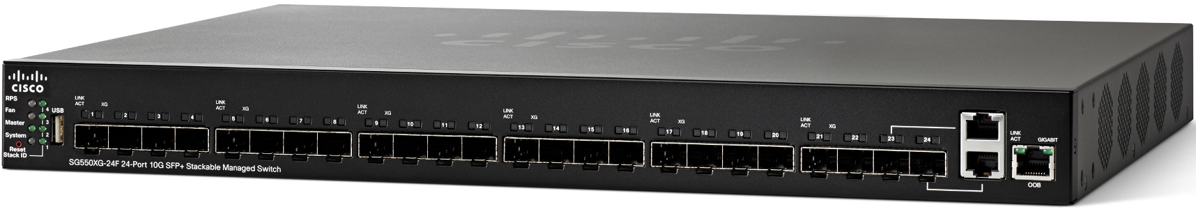 Obrázok Cisco SG550XG-24F, 24x 10G SFP+ Stac. Mng Switch