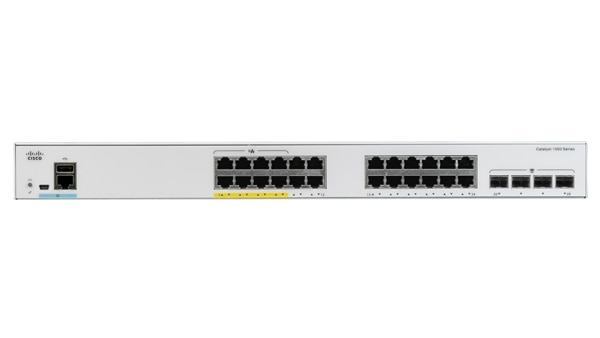 Obrázok 24x 10/100/1000 Ethernet PoE+ ports and 195W PoE budget, 4x 1G SFP uplinks C1000-24P-4G-L