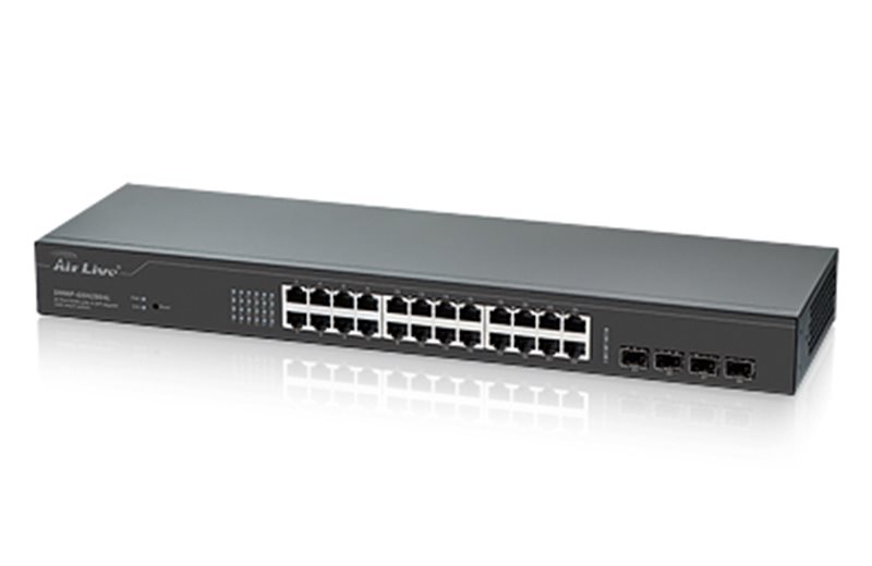 Obrázok AirLive SNMP-GSH2804L - 24x RJ45 + 4x SFP gigabitový web smart switch SNMP-GSH2804L