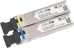 MikroTik pár SFP S-3553LC20D, SM, 20km, 1.25G, 1x LC