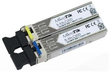 MikroTik Pár SingleMode SFP modulů 1.25G (80km)