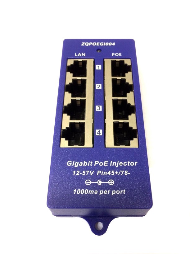 Gigabitový stíněný 4-portový PoE panel