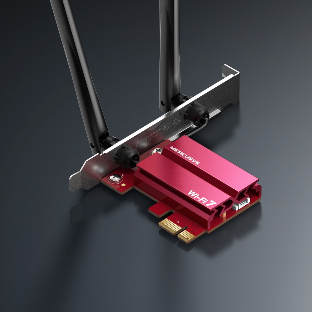 Mercusys MA37BE BE6500 WiFi7 BT PCIe adapt.