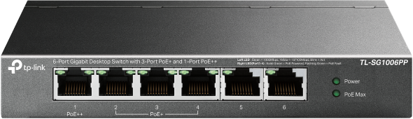 TP-Link TL-SG1006PP 2xGb nonPoE 3xPoE+ 1xPoE++