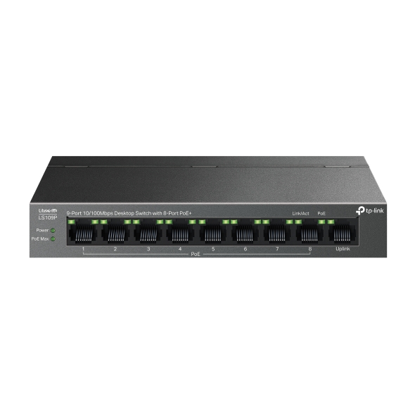 TP-Link LS109P 9x10/100 (8xPOE+) Desktop switch