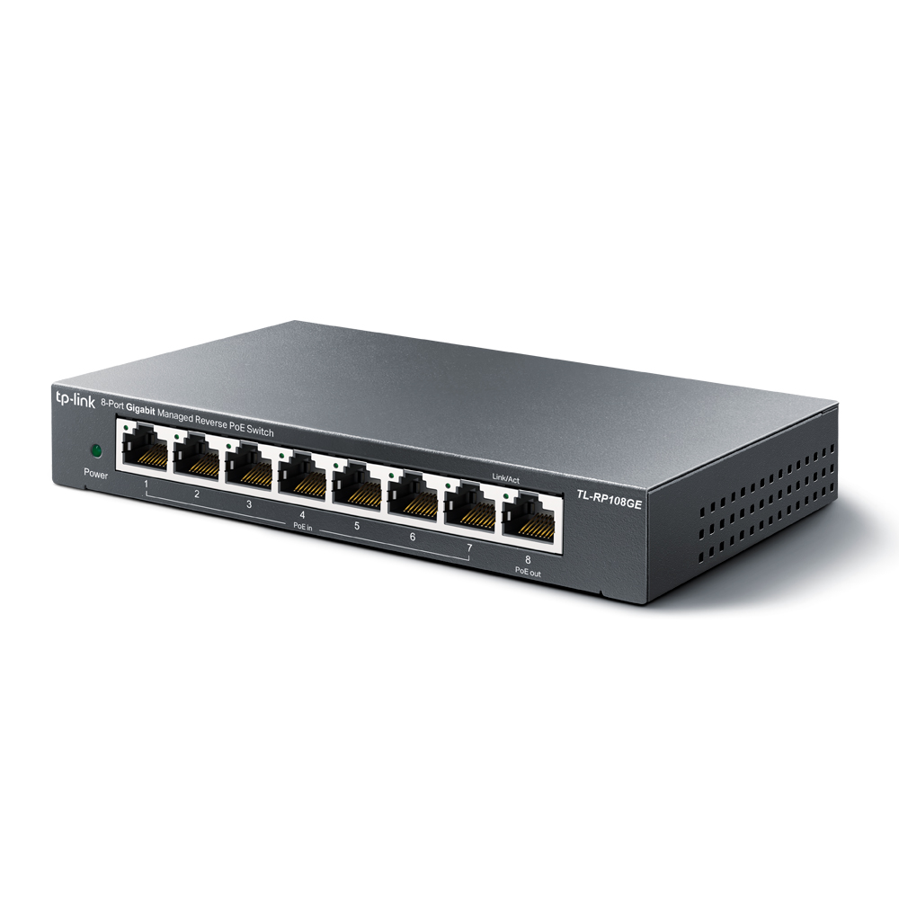 TP-Link TL-RP108GE easy smart switch, 7xGb passive POE-in, 1xGb pas.POE-out