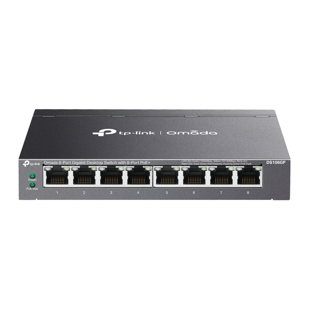 DS108GP TP-link Omada, 8G, 8 PoE+, switch