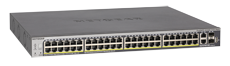 NETGEAR 48xGB PoE+ Smart Switch,2 10G,2 SFP,GS752TXP
