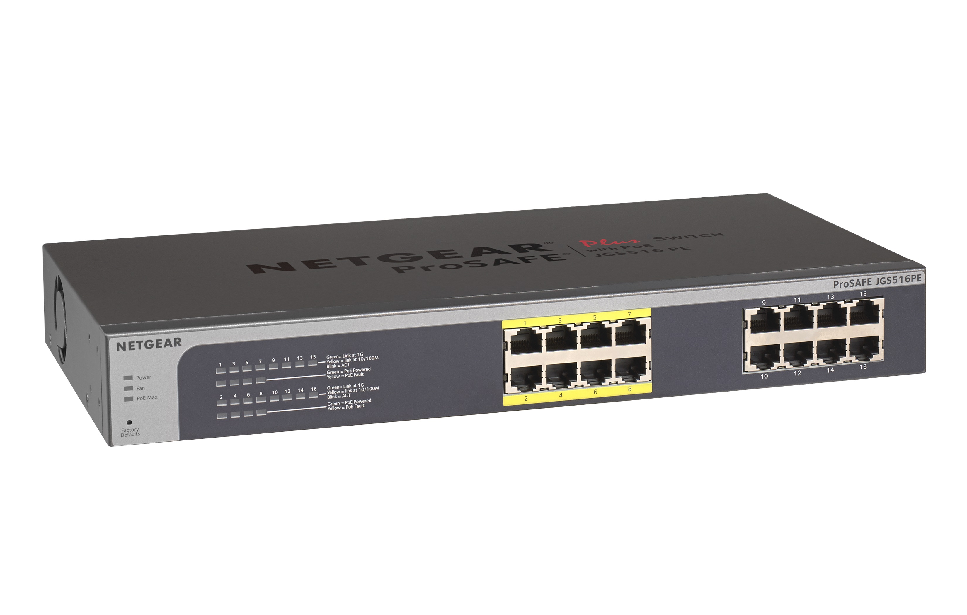 Obrázok NETGEAR 16xGb/8x PoE Plus switch;85W;JGS516PE