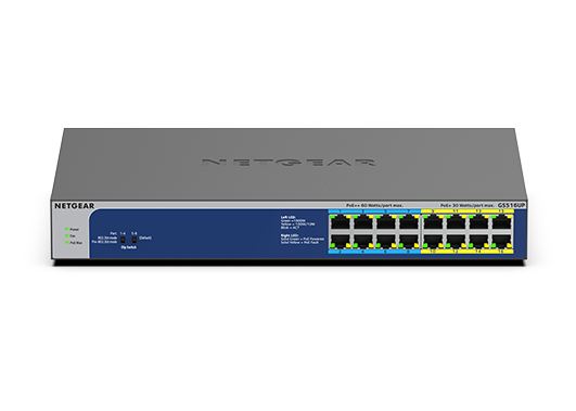 Obrázok NETGEAR 16PT GE U60 POE++ UM SWITCH GS516UP-100EUS