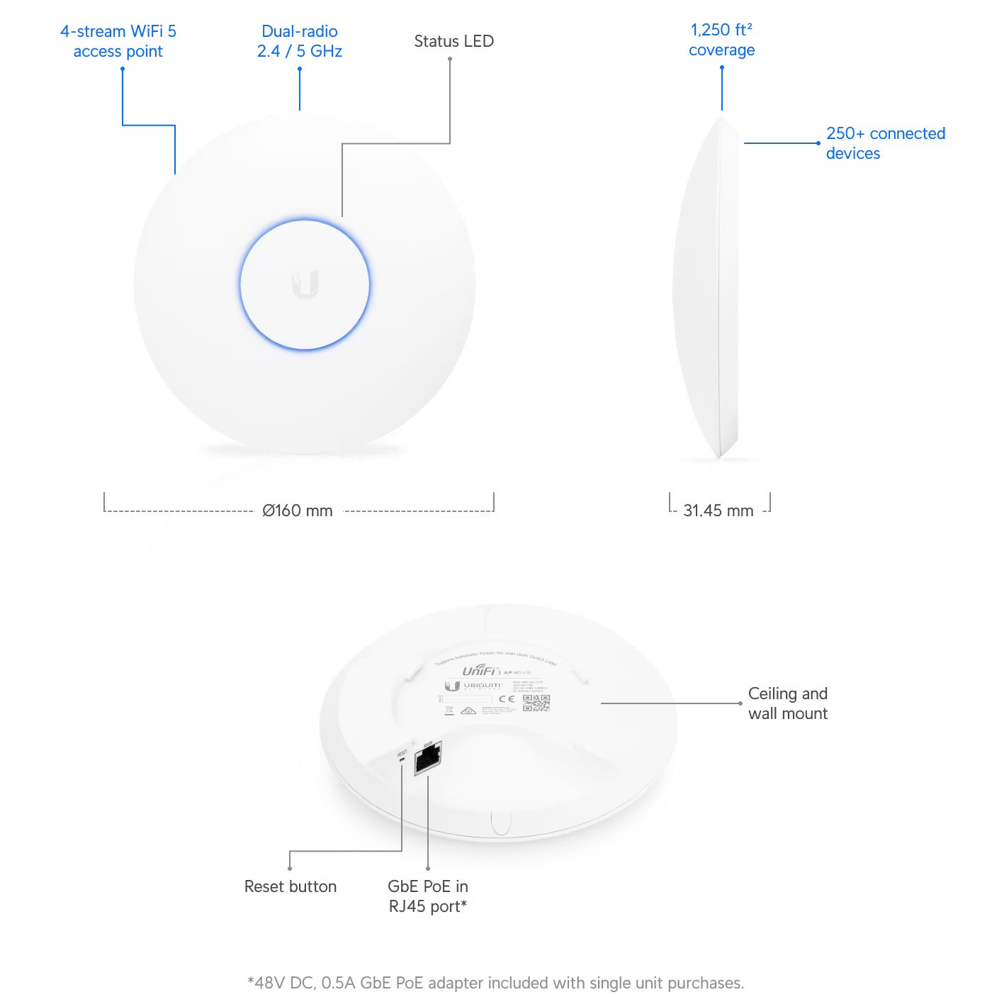 Ubiquiti UniFi AP AC LITE 2,4GHz/5GHz