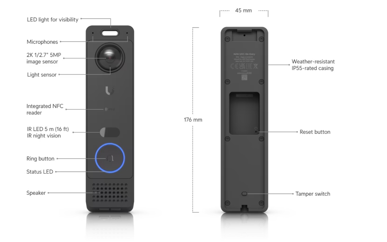 Ubiquiti UVC-G6-Entry, UniFi Protect/Access G6 Entry