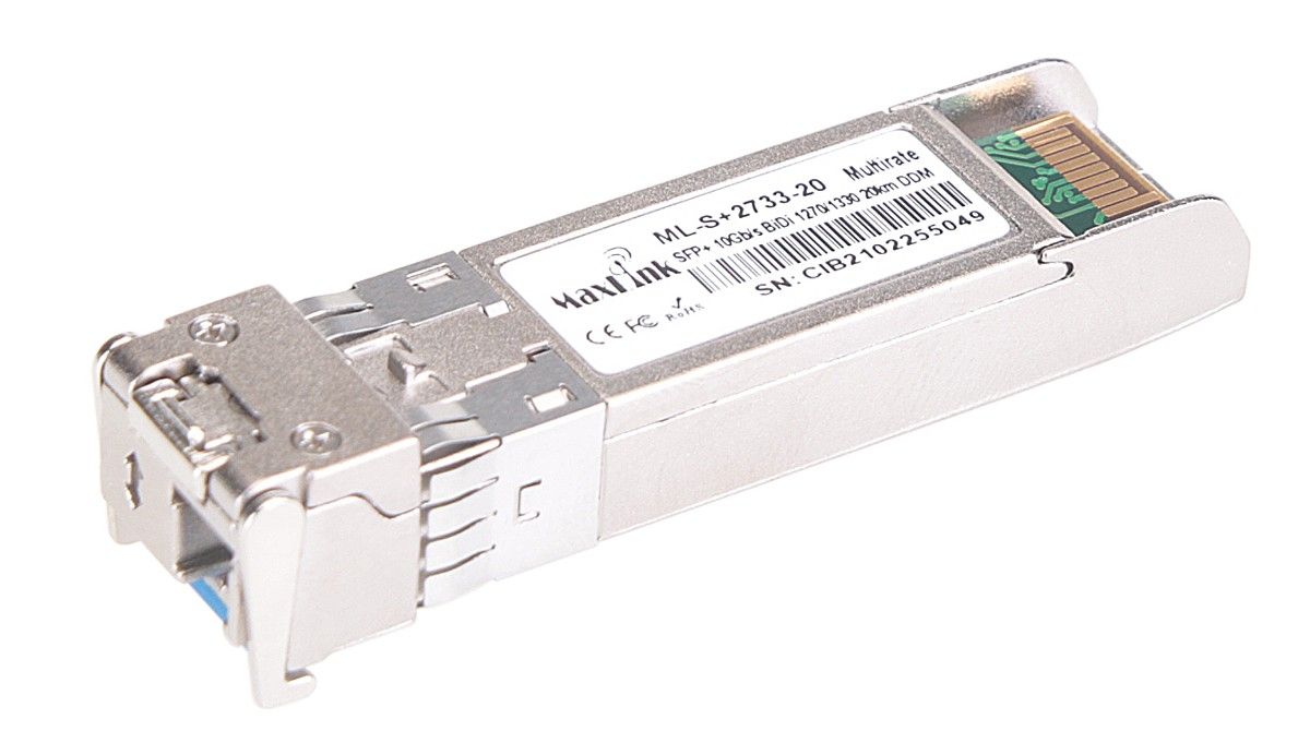 MaxLink 10G SFP+ optický modul, WDM(BiDi), SM, Tx 1270/Rx1330nm, 20km, 1x LC konektor, DDM