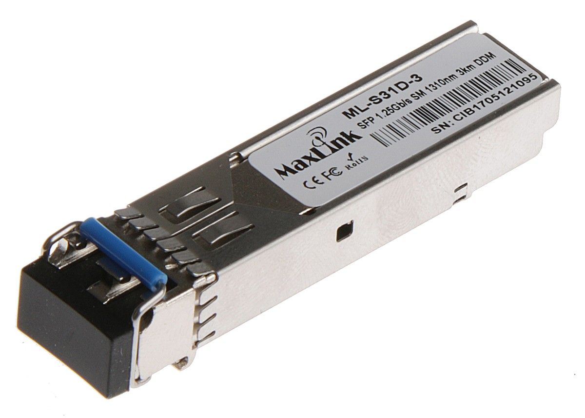 MaxLink 1.25G SFP optický modul, SM, 1310nm, 3km, 2x LC konektor, DDM