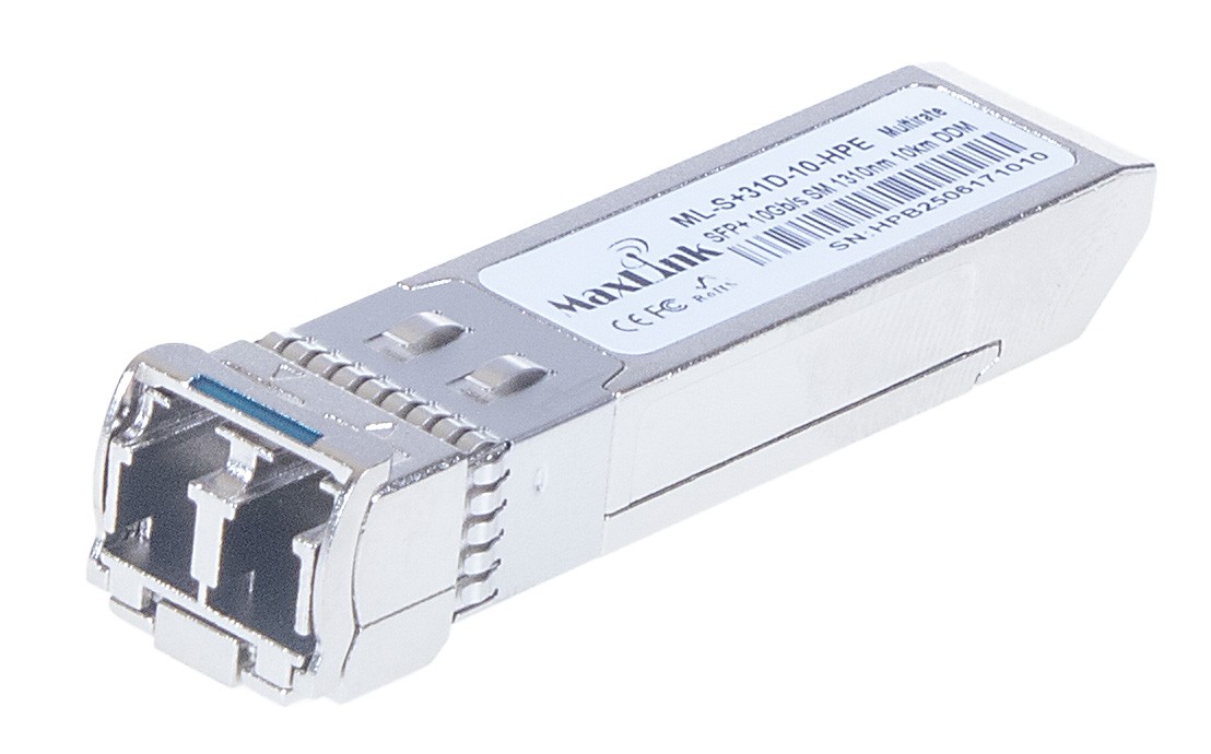 MaxLink 10G SFP+ optický HP modul, SM, 1310nm, 10km, 2x LC konektor, DDM, HPE kompatibilní