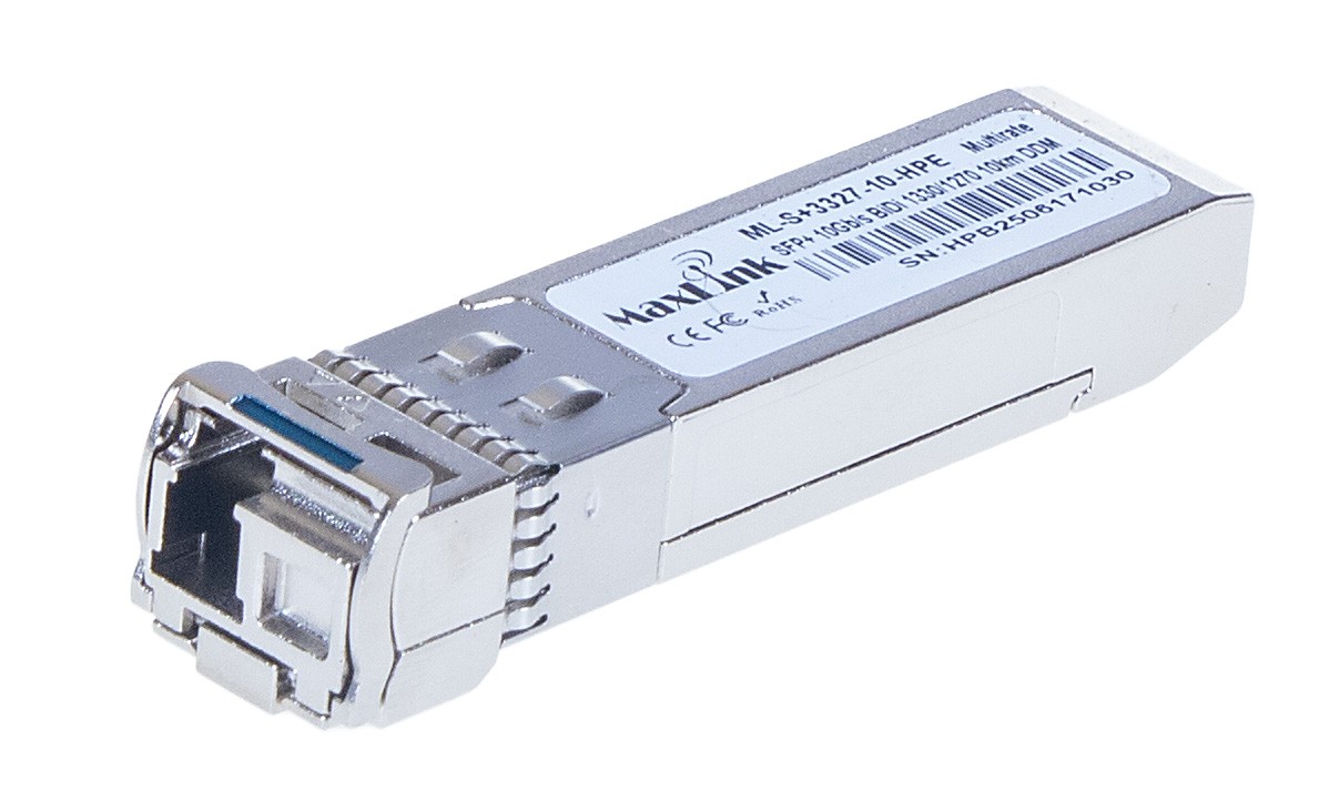 MaxLink 10G SFP+ optický HP modul, WDM(BiDi), SM, Tx 1330/Rx1270nm, 10km, 1x LC konektor, DDM, HPE