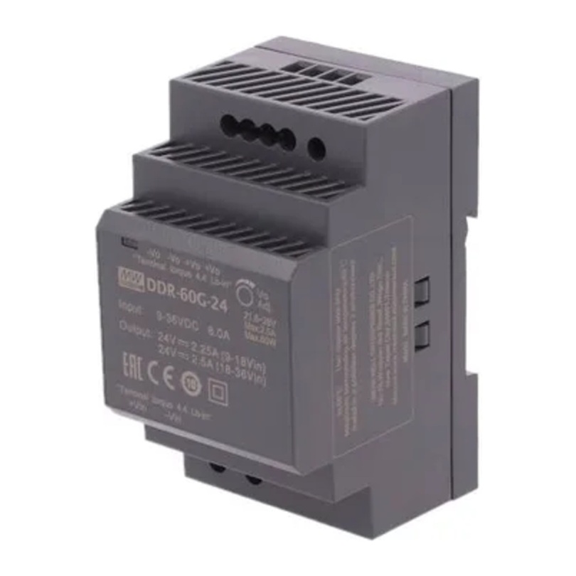 MEANWELL - DDR-60G-24 - Průmyslový měnič napětí z 9-36V na 24V 60W na DIN