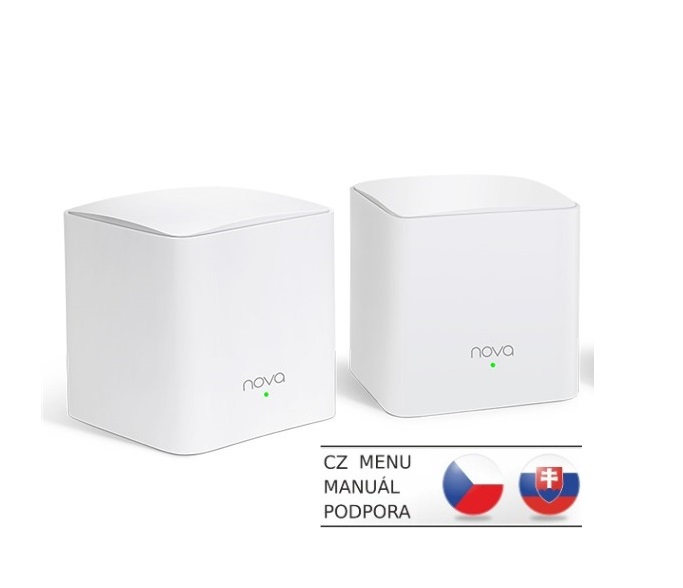 Obrázok Tenda Nova MW3 (2-pack) WiFi AC1200 Mesh system Dual Band, 2x LAN/WAN, MU-MIMO, SMART aplikace MW3(2-pack)