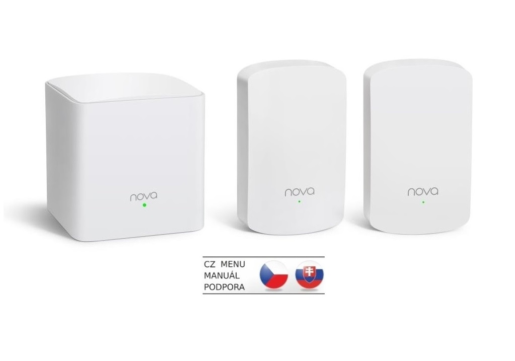 Obrázok Tenda Nova MW5 (3-pack) WiFi AC1200 Mesh system Dual Band, 2x GLAN/GWAN,ostatní 1x LAN,SMART CZ app MW5 (3-pack)