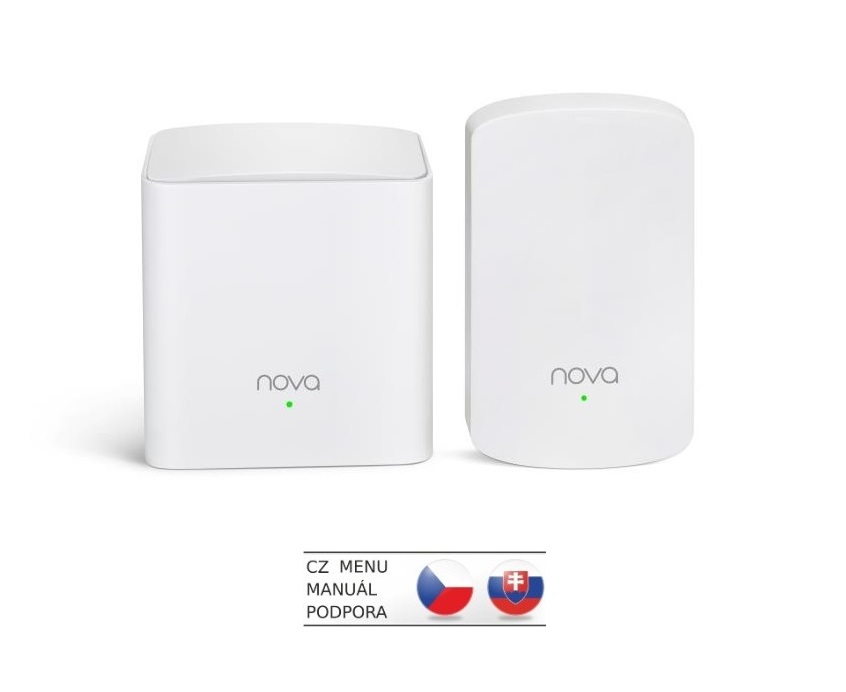 Obrázok Tenda Nova MW5 (2-pack) WiFi AC1200 Mesh system Dual Band, 2x GLAN/GWAN, další 1x LAN, SMART CZ app MW5 (2-pack)