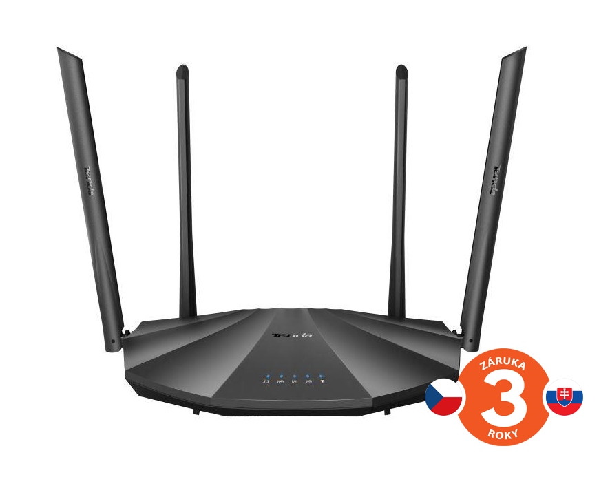 Tenda AC19 WiFi AC Router 2100Mb/s, 1x GWAN, 4x GLAN, 1x USB,VPN, IPv6,4x6dBi,4x4 MU-MIMO, CZ AC2100