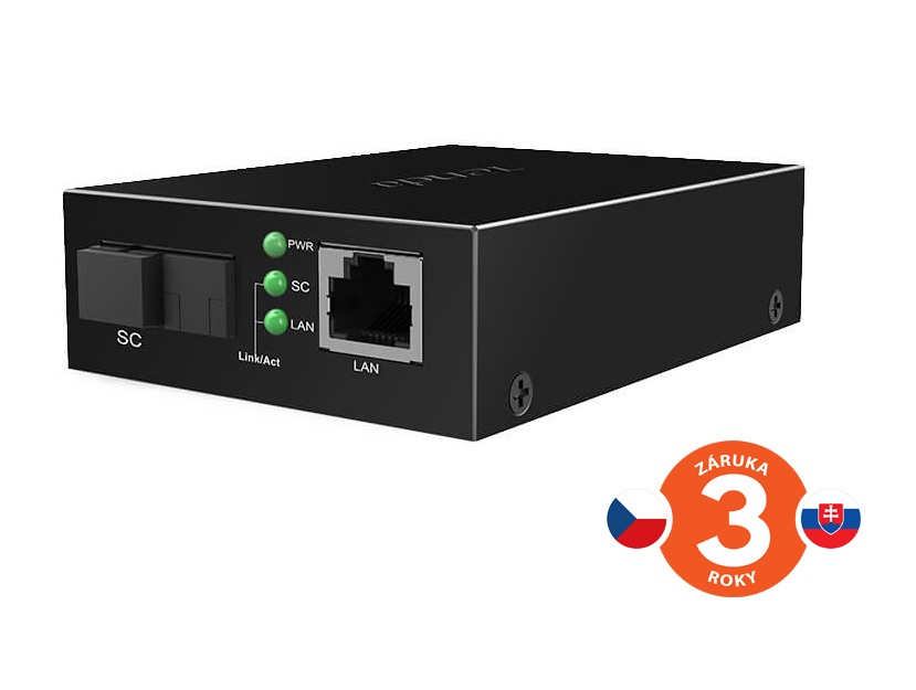 Tenda TFC300B Gigabit Media Converter WDM, SM, Tx 1310nm, Rx 1550nm, 1x SC (UPC), 1x GLAN, 3 km