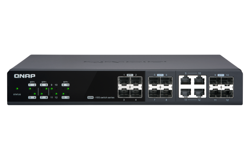 Obrázok QNAP managovatelný switch QSW-M1204-4C (12 portů: 8x SFP+, 4x SFP+/NBASE-T) QSW-M1204-4C