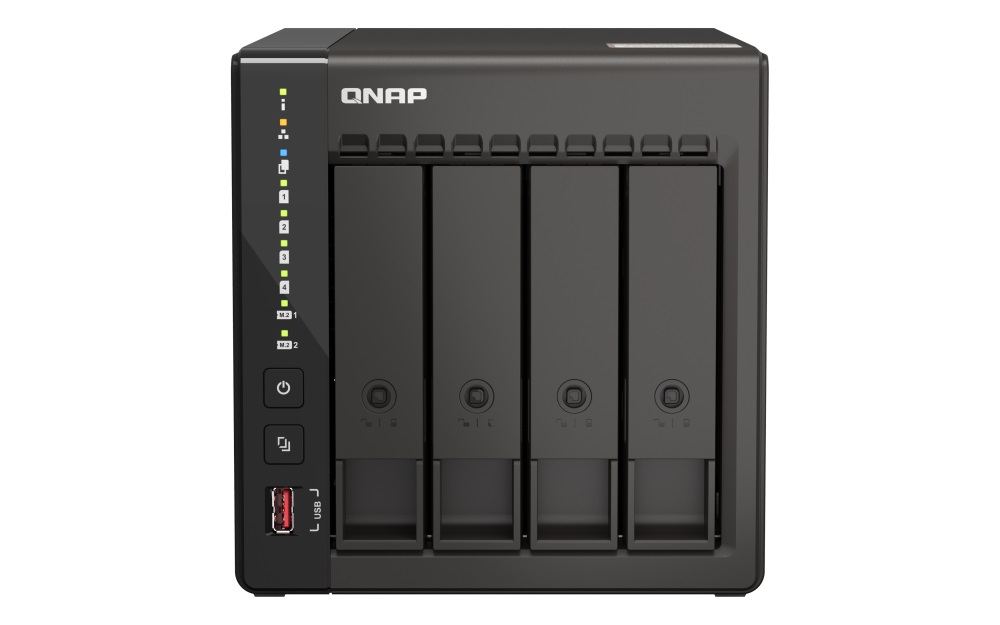 QNAP NVR QVP-41C (4core 2,6GHz, 8GB RAM, 4xSATA, 2x2,5GbE, 2xM.2 slot, 2xHDMI, kamery: 8 (max 24)
