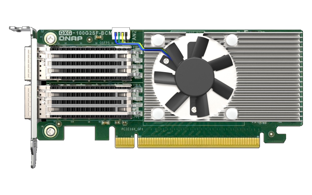 QNAP QXG-100G2SF-BCM Dual port per 100GbE Network adapter, 2 x QSFP28