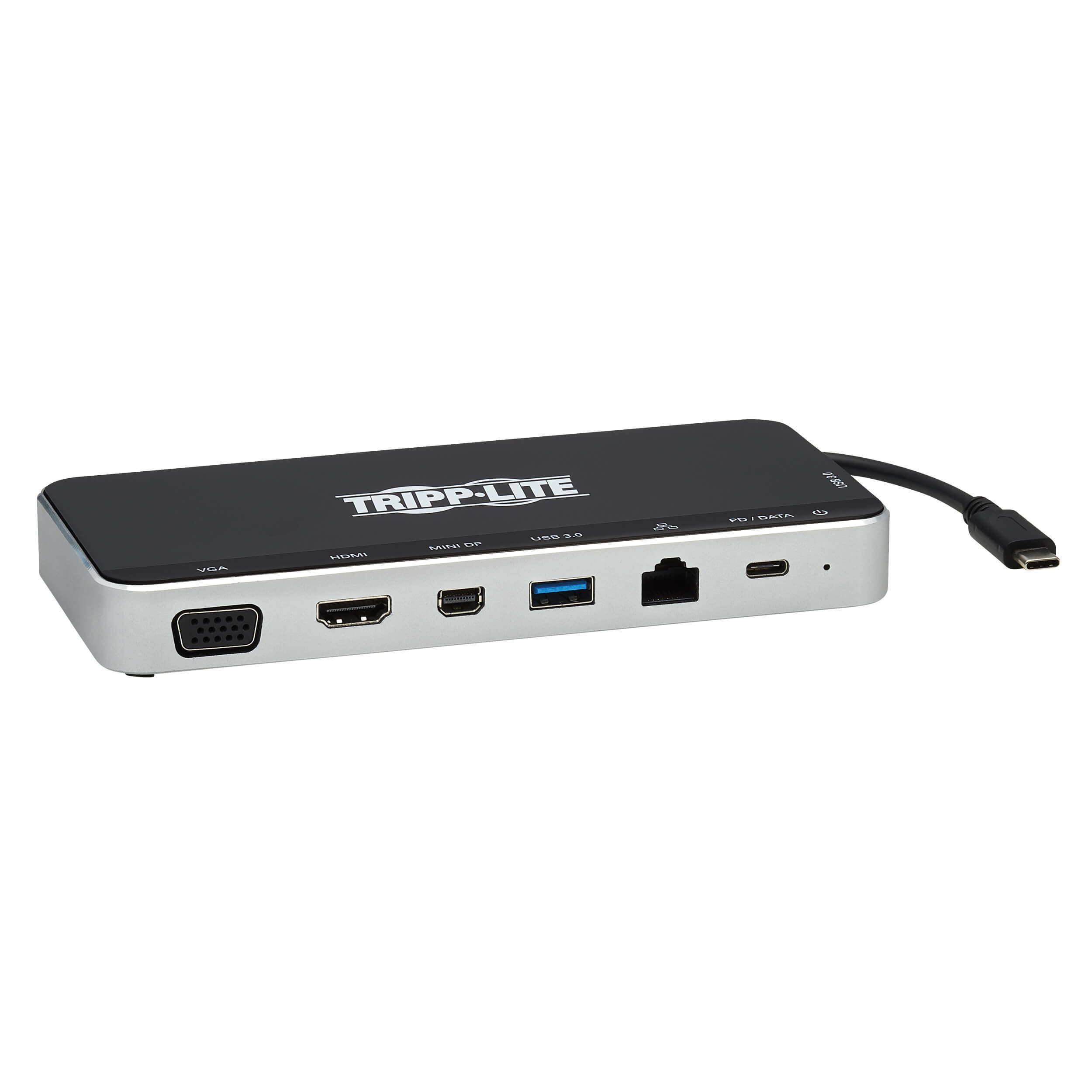 Tripplite Dokovací stanice USB-C/3x displej,HDMI 4K,mDP,VGA,USB3.2 G1,USB-A/C,GbE,60W nabíjení