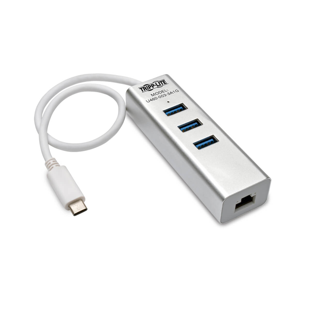 Tripplite Rozbočovač USB-C / 3x USB-A + Gbe, USB 3.0, bílá