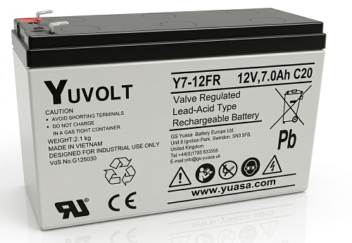 Yuasa YUVOLT Y7-12FR VdS (12V, 7Ah, F1)