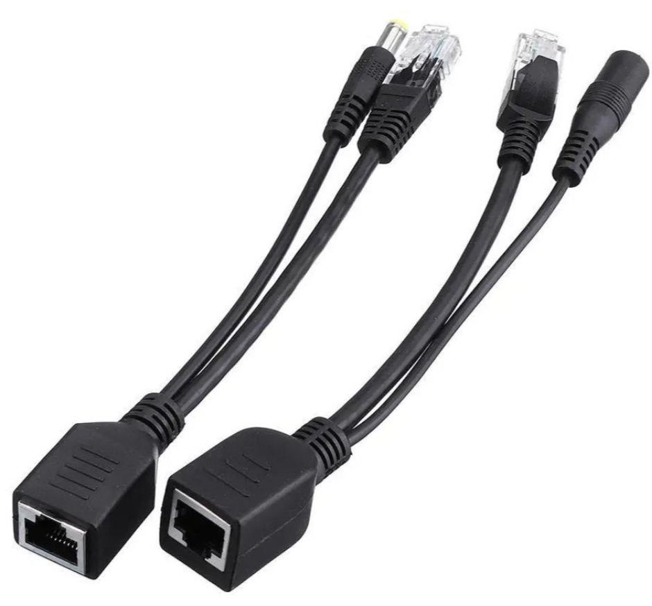 PoE pasivní - sada kabelů (injector a splitter)