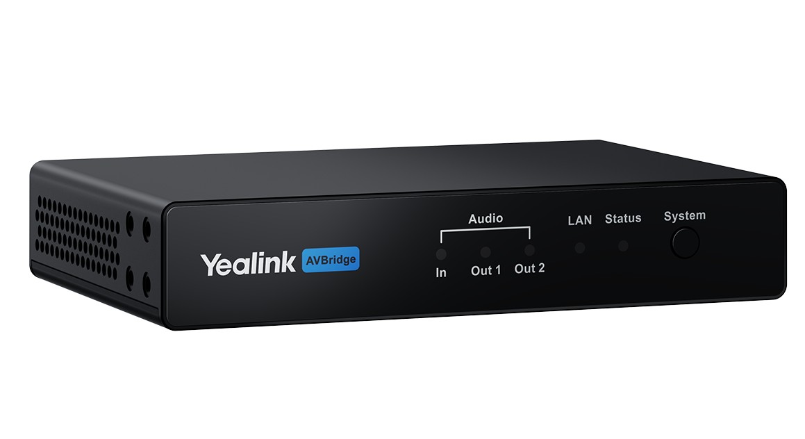 Yealink AVBridge,  kompaktní audio box a extender A/V signálu, AES67 a Dante