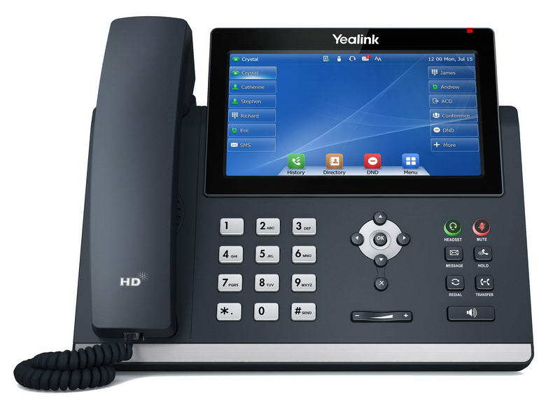 Yealink SIP-T48U SIP telefon, PoE, 7'' 800x480 LCD, 29 prog.tl.,2xUSB, GigE