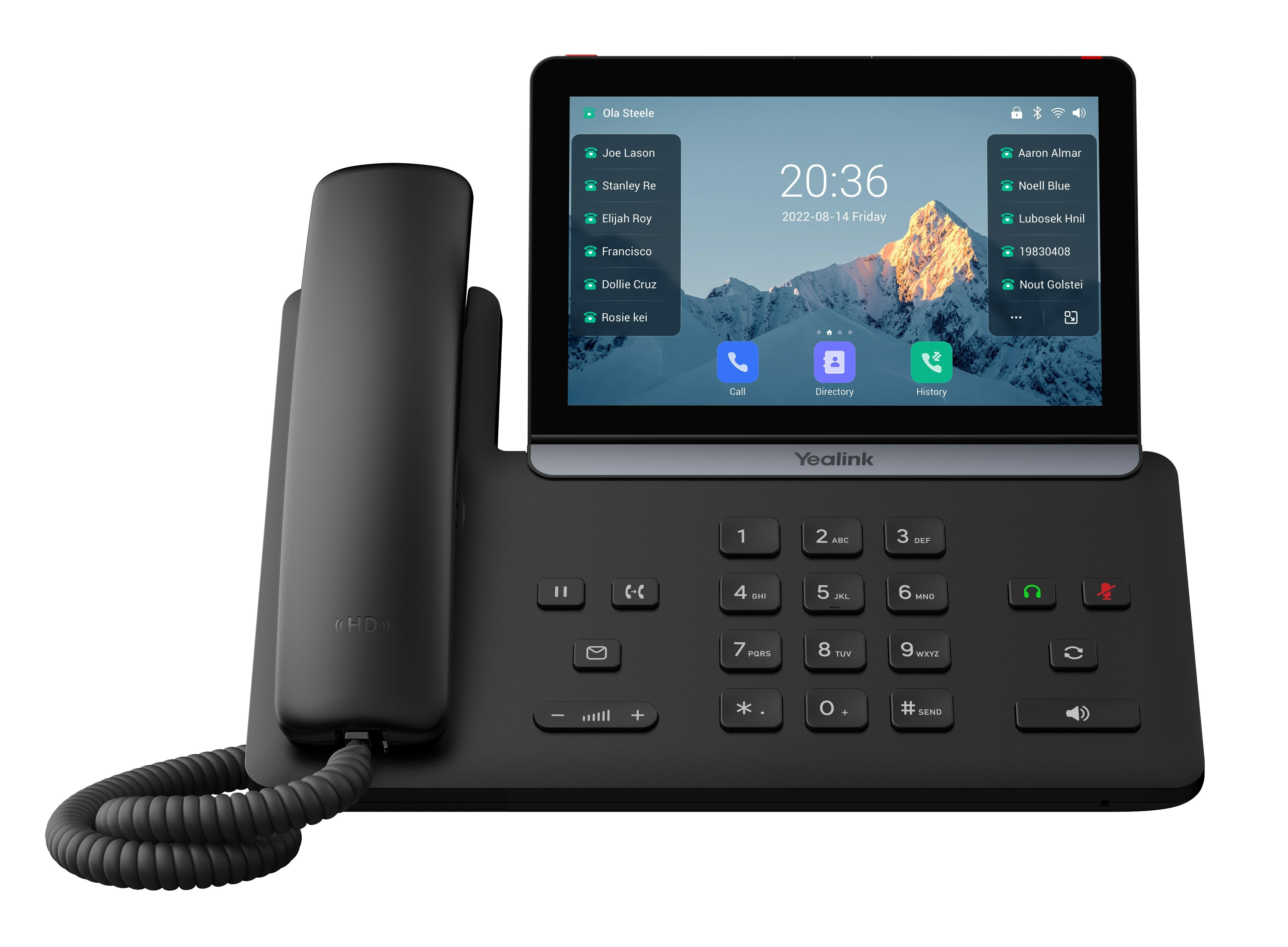 Yealink SIP-T88W SIP telefon, PoE, 7''bar. LCD, GigE, 16 SIP účtů, BT, Wi-Fi 6