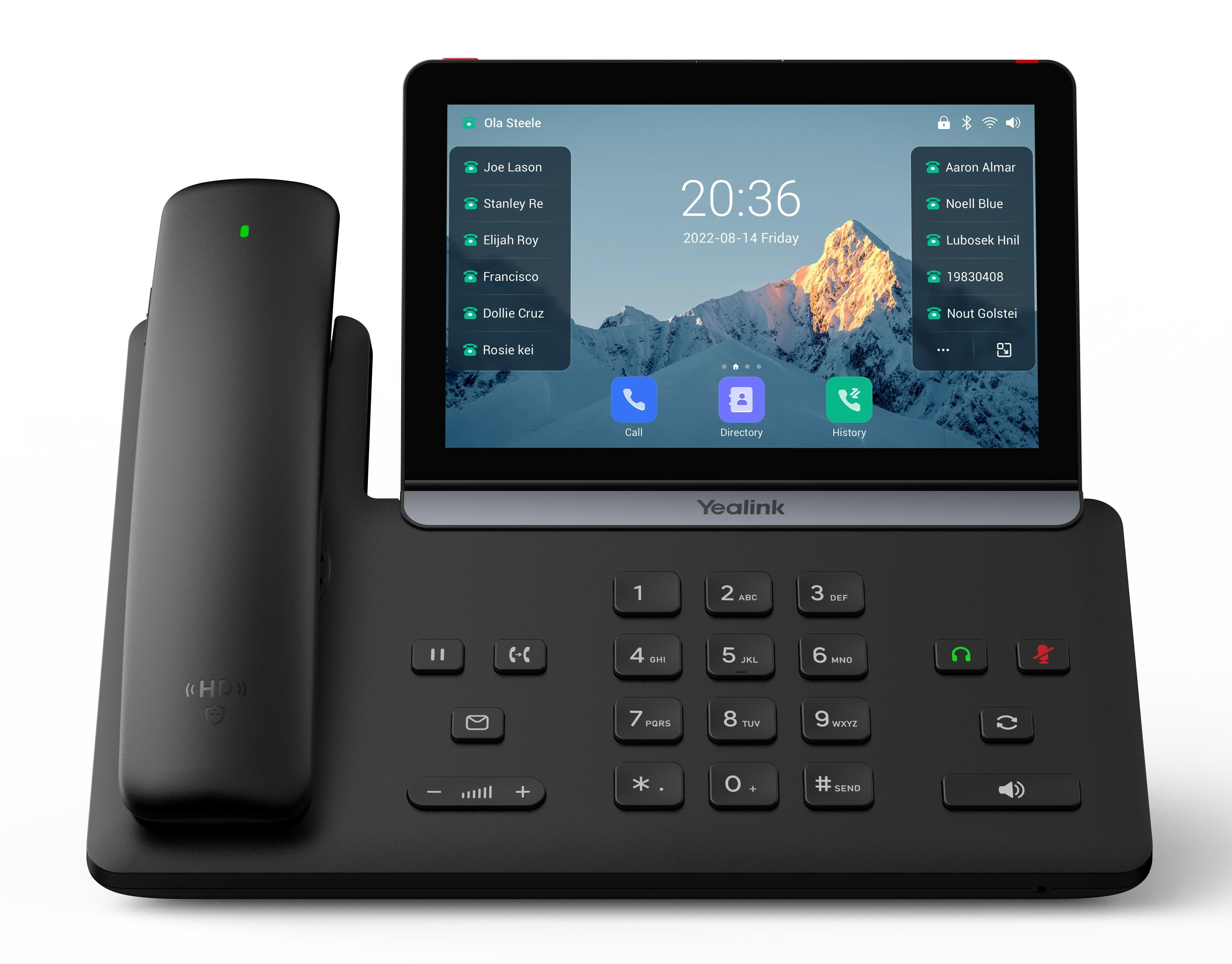 Yealink SIP-T88W Pro SIP telefon, PoE, 7''bar. LCD, GigE, 16 SIP účtů, BT sluchátko, Wi-Fi 6