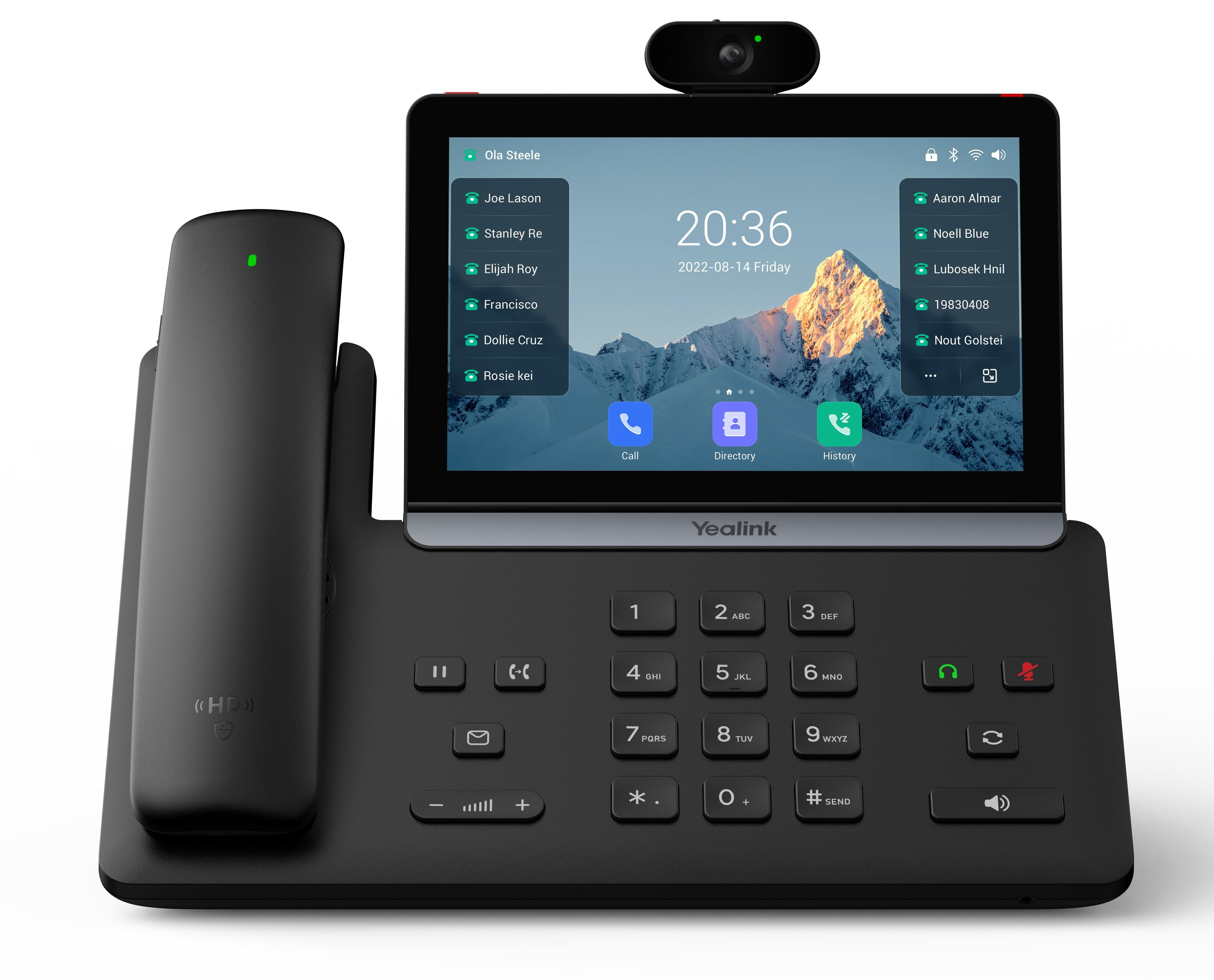 Yealink SIP-T88V Pro SIP telefon, PoE, 7'' LCD, GigE, 16 SIP účtů, BT sluchátko, Wi-Fi, H.264