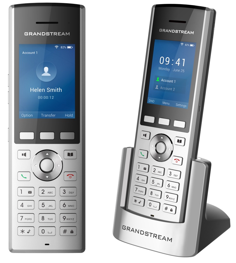 Grandstream WP820 WiFi IP tel., 2,4'' bar. displ., 2SIP úč., video, BT, Micro USB, Handover