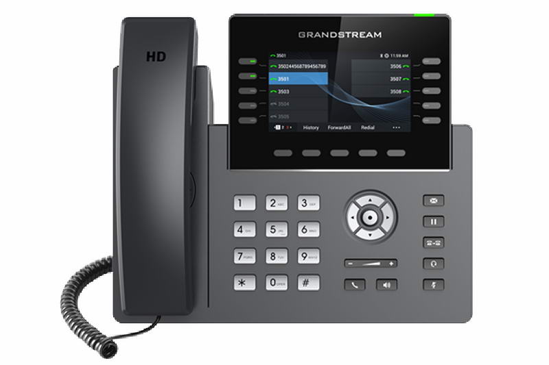 Grandstream GRP2615 SIP telefon, 4.3'' TFT bar. displej, 5 SIP účtů, 10 prog. tl., 2x1Gb, WiFi, BT