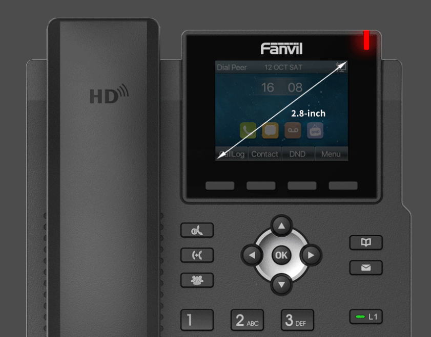 Fanvil X3SG SIP telefon, 2,8''bar.disp., 4SIP, dual Gbit, PoE