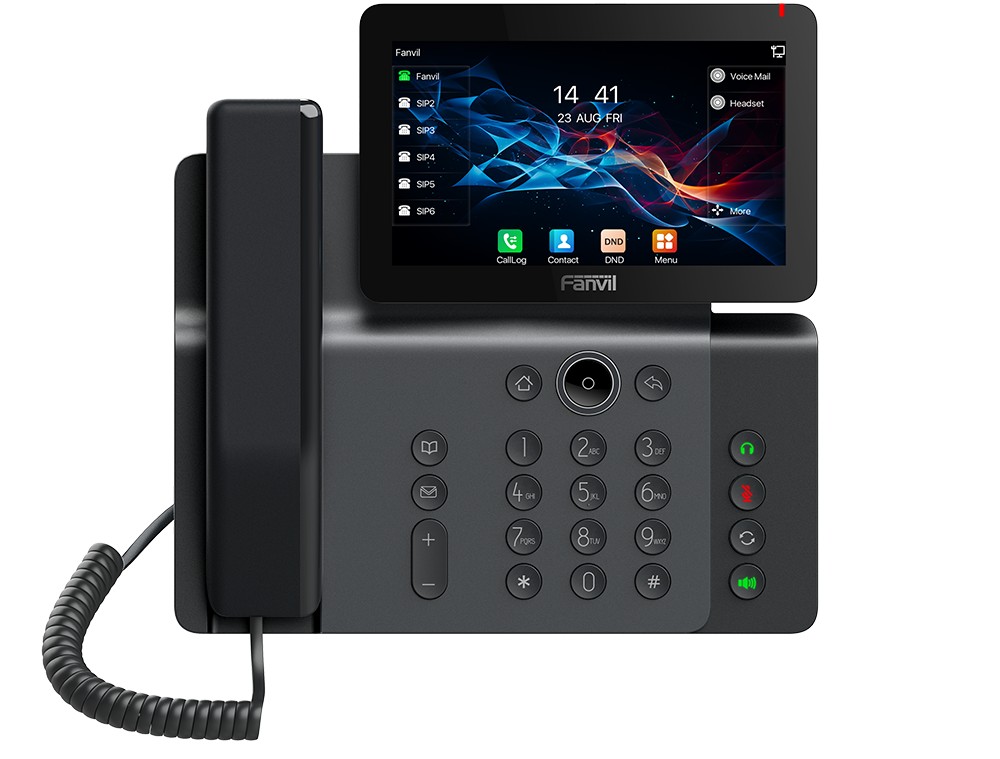 Fanvil V66 SIP telefon, 7'' bar.disp., WiFi, BT, dual Gbit, PoE, H.264