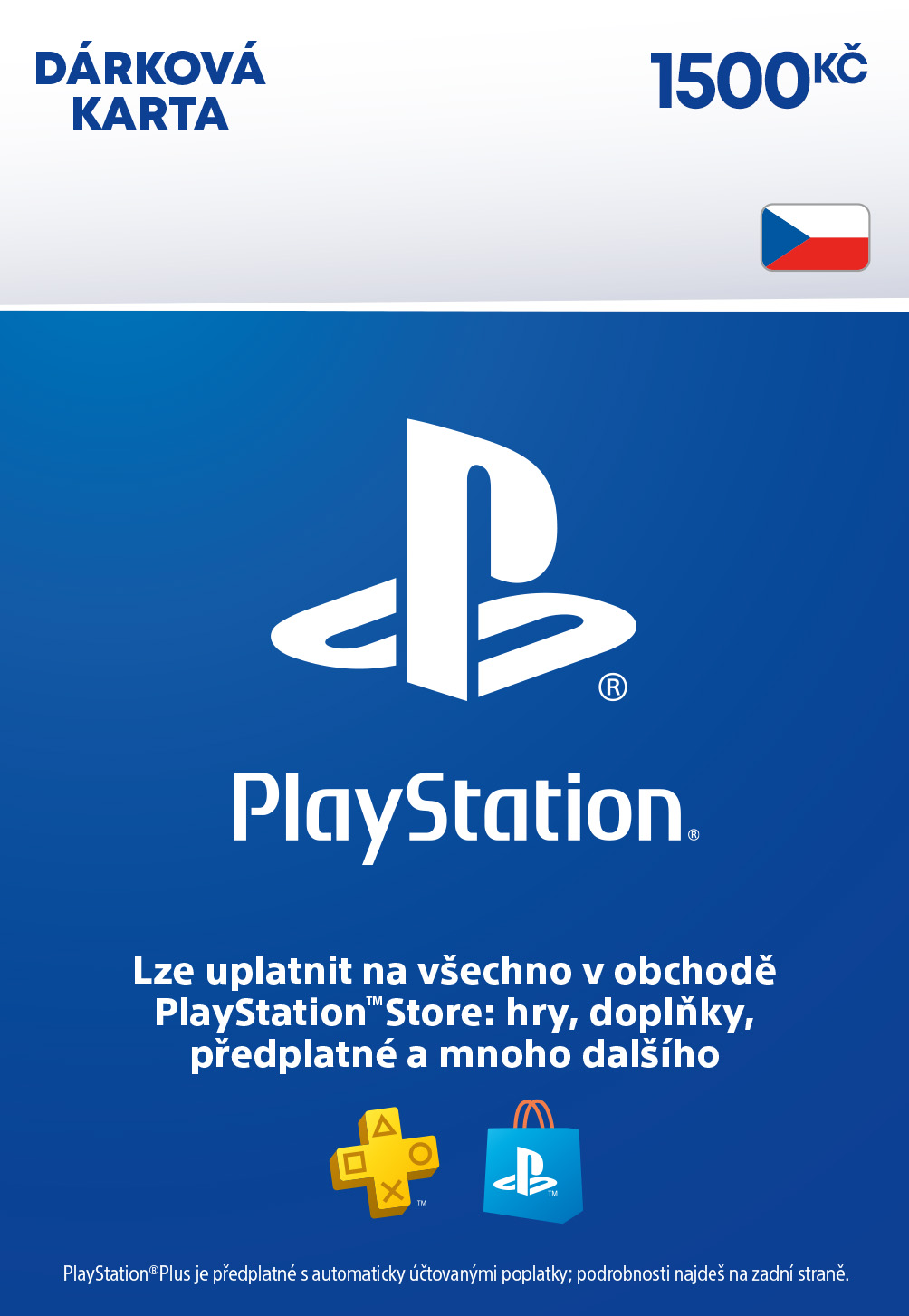 ESD CZ - PlayStation Store el. peněženka - 1500 Kč