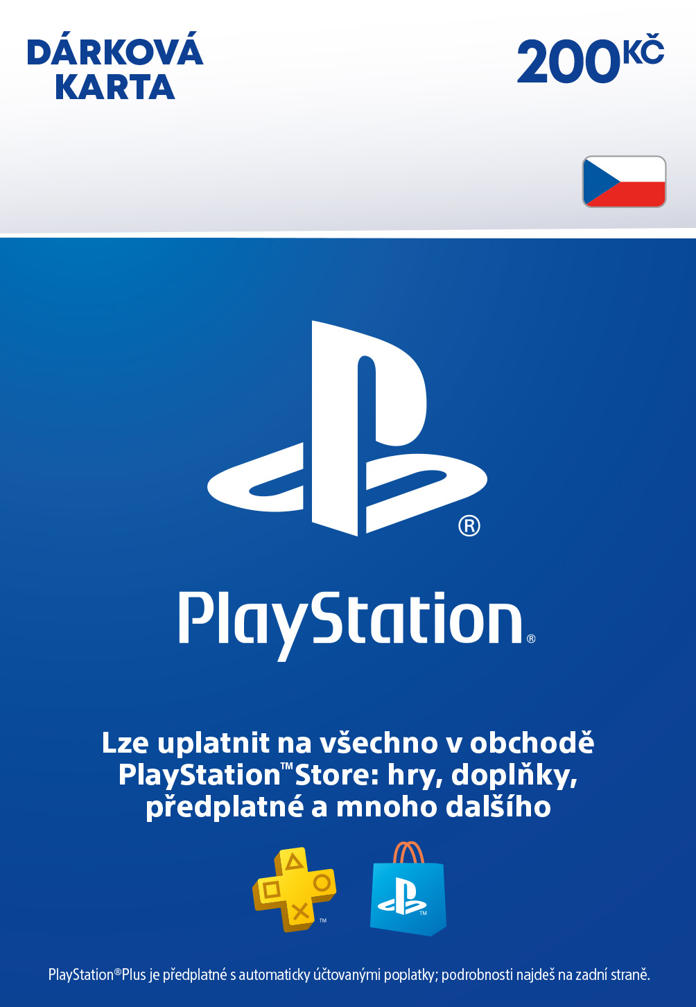 ESD CZ - PlayStation Store el. peněženka - 200 Kč