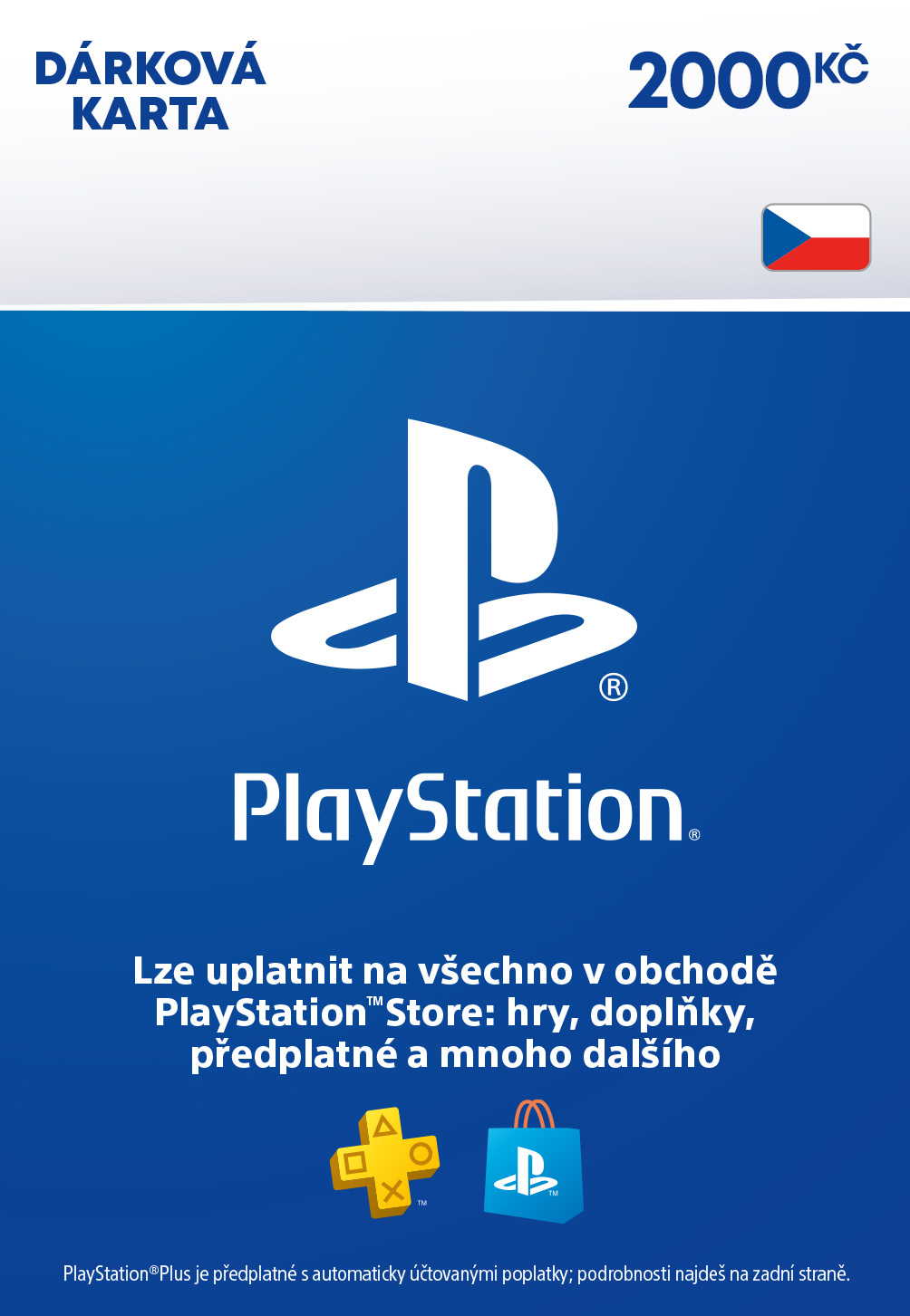 ESD CZ - PlayStation Store el. peněženka - 2000 Kč