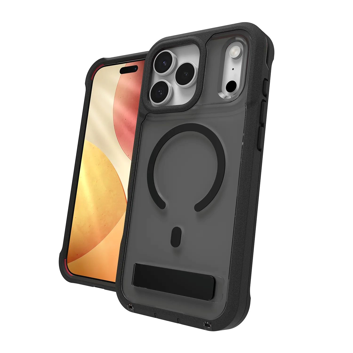Case Rainier Snap Kickstand Apple iPhone 18 Pro Max / 17 Pro Max - Smoke  Black