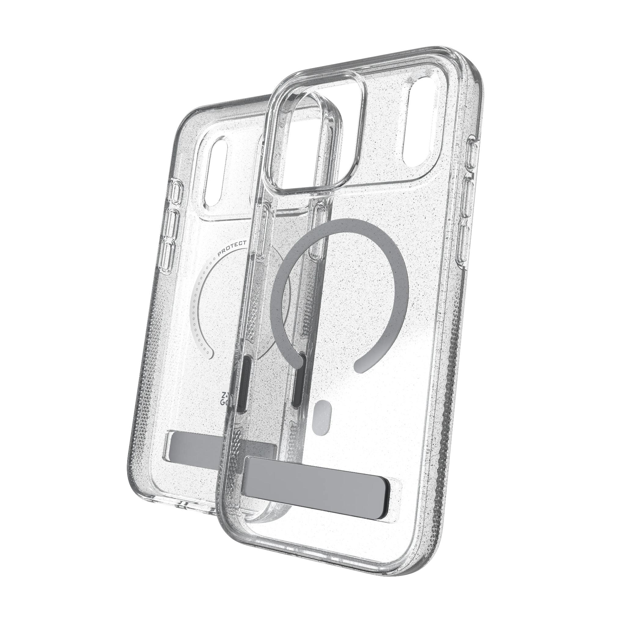 Case Milan Snap with Kickstand for Apple iPhone	18 Pro Max / 17 Pro Max - Glitter Silver