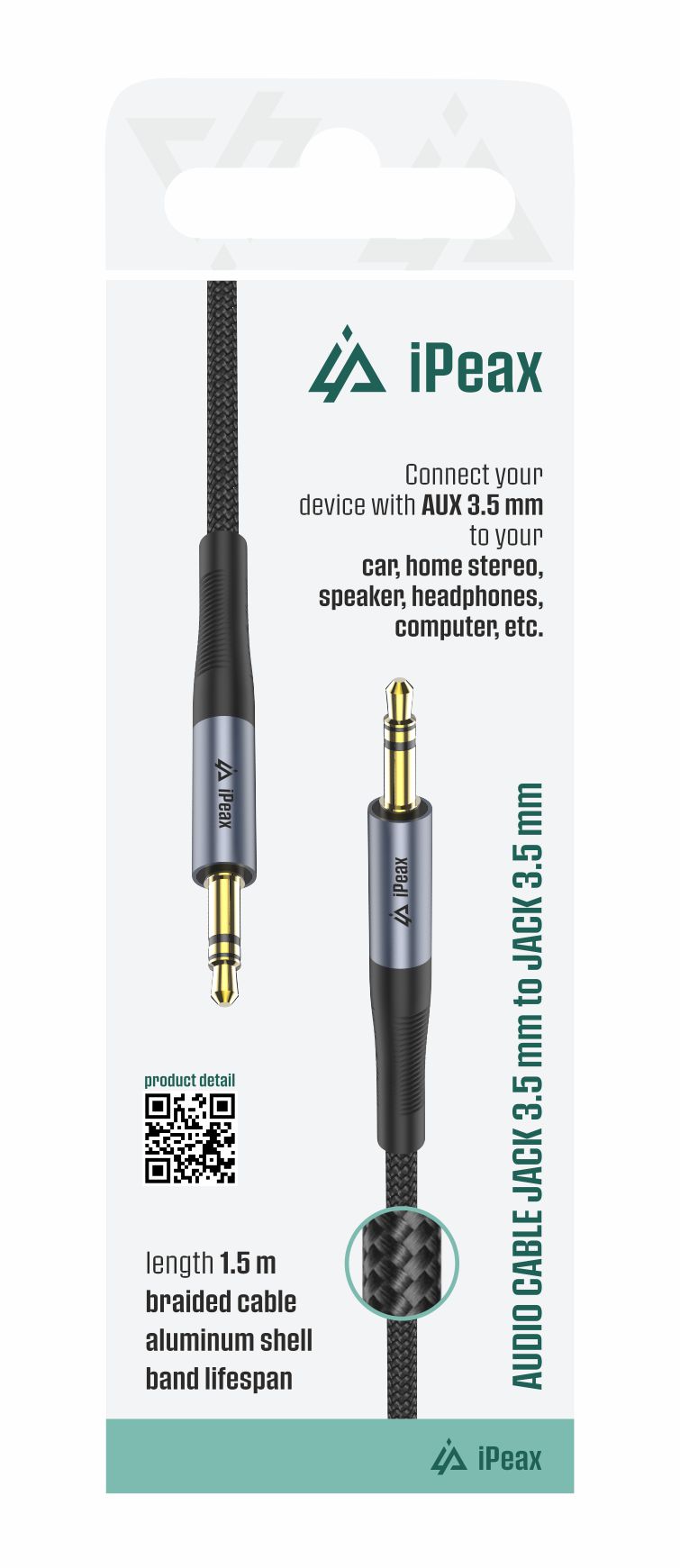 ADAPTÉR 3,5 MM JACK / 3,5 MM JACK 1,5 M ČERNÝ