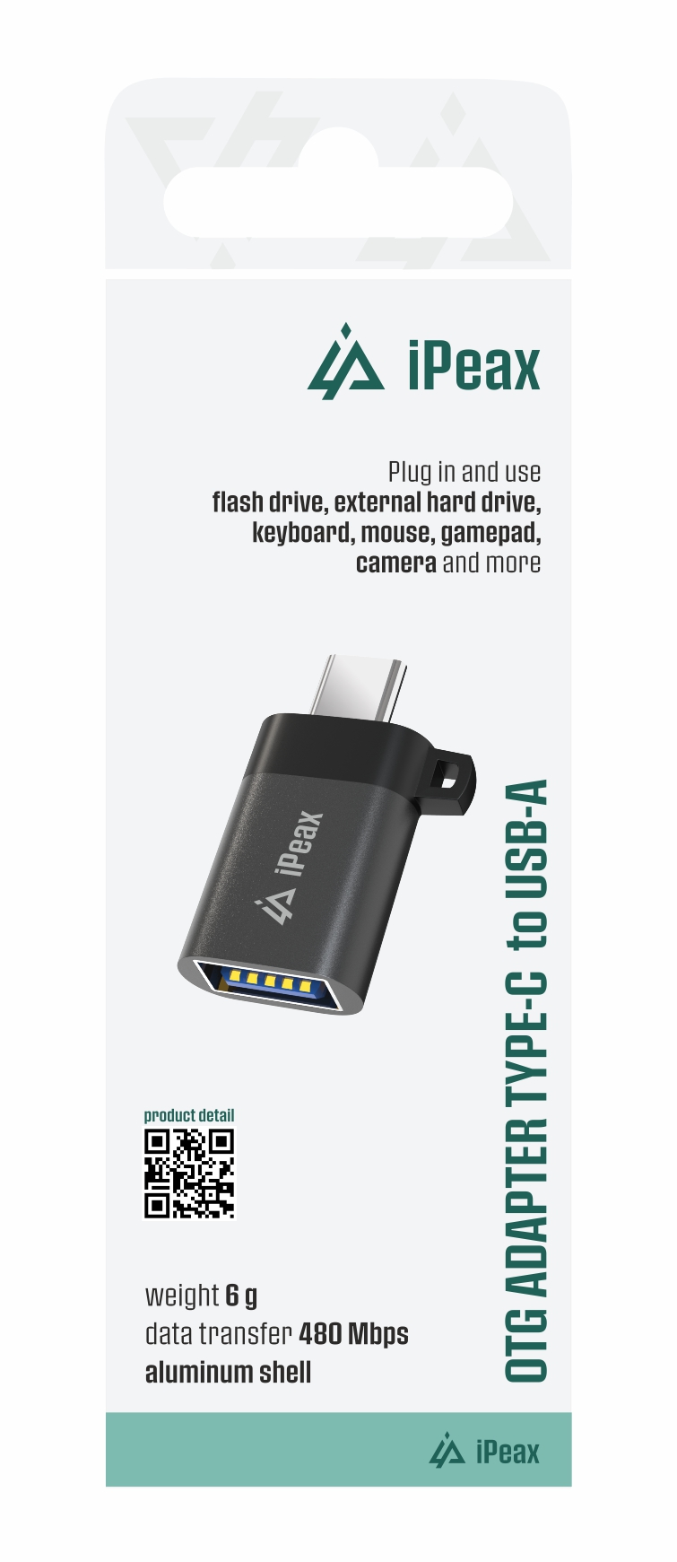 ADAPTÉR OTG USB-C / USB-A (samice) ČERNÝ